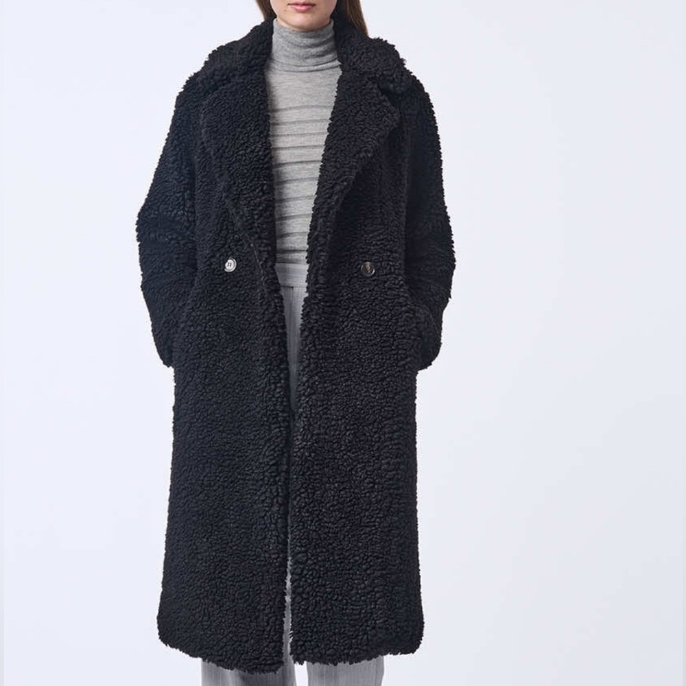 Women's Express Black Teddy Coat